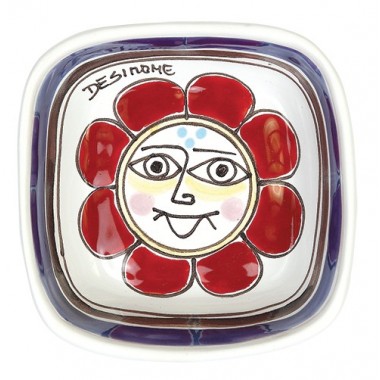 Ashtray Folk sun de simone pottery PC302FFK-1 Ashtray Folk sun de simone pottery PC302FFK-1